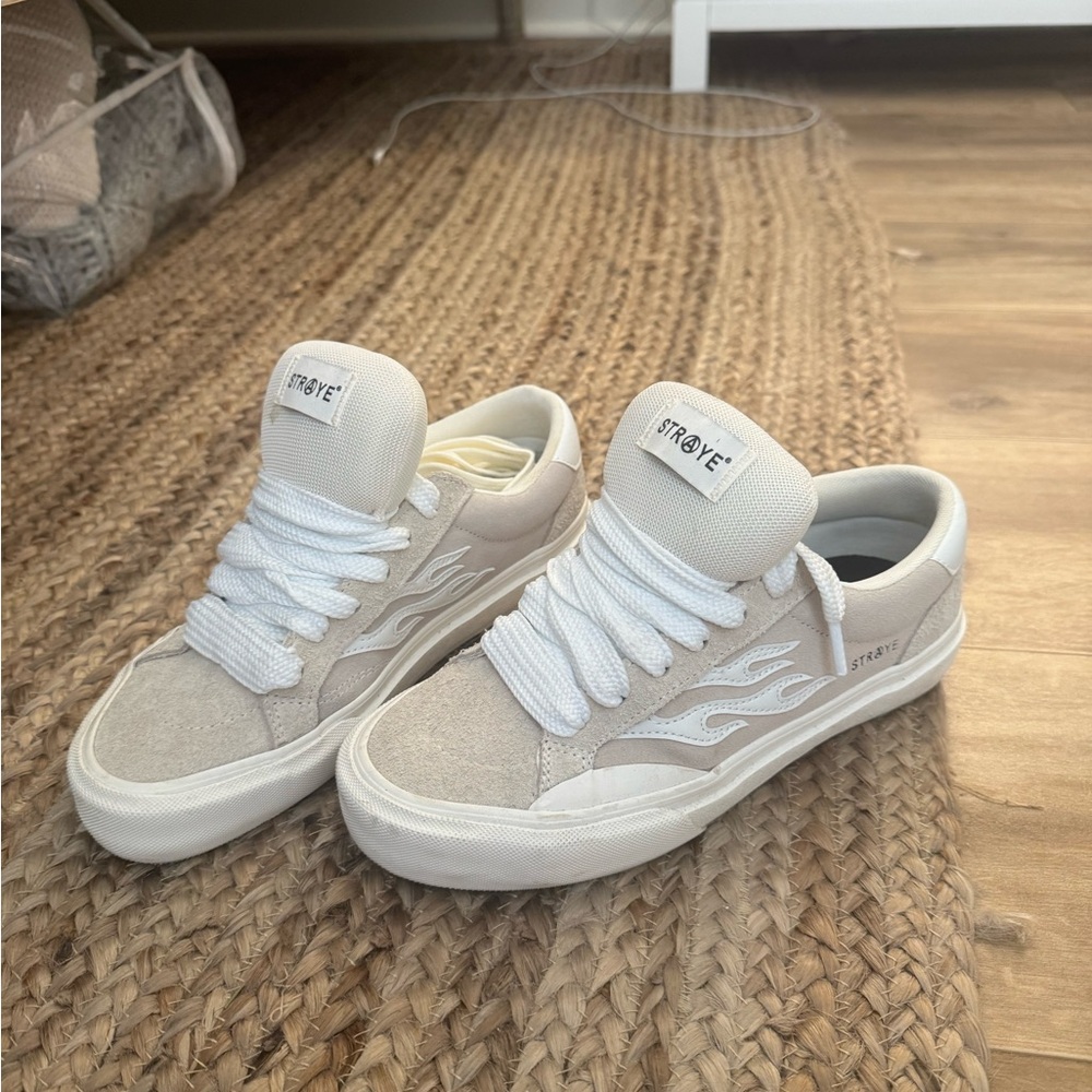 Straye Logan Puff Cream Sneaker Skate Shoe